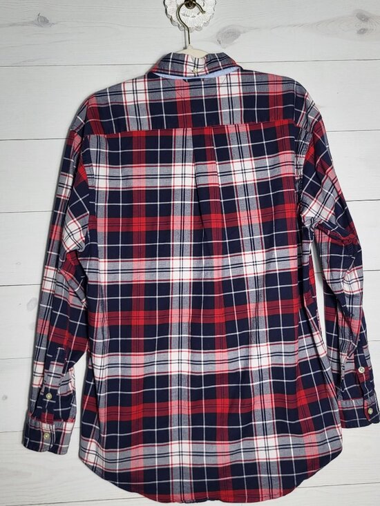 Vintage Tommy Hilfiger Men Plaid Long Sleeve Button Up Shirt Preppy Classic Y2k. - Picture 4 of 7